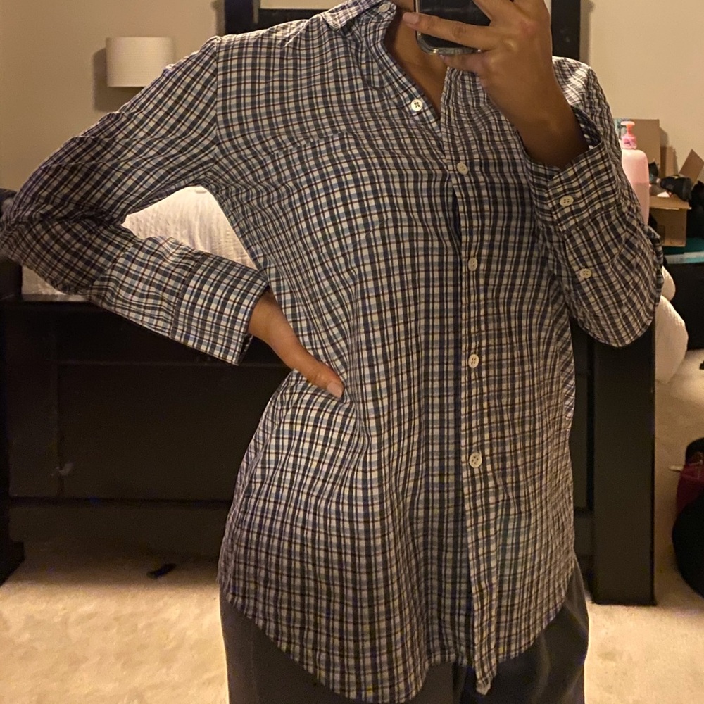 Plaid button down